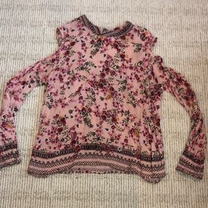 Shoulder-less Floral Blouse